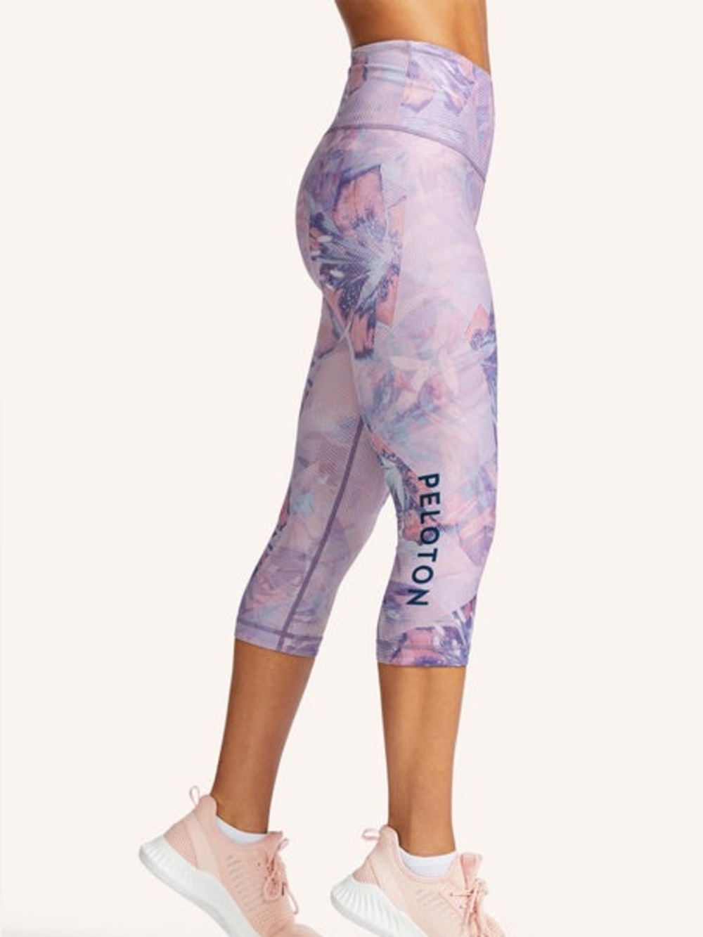 NWT Peloton x WITH Floral 2k High Waist Capri Lavender Floral